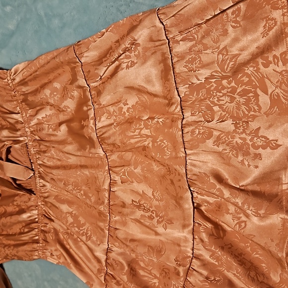 Speechless Pink Floral Jacquard Print Long Sleeve Dress. Size XL NWT - Picture 7 of 7